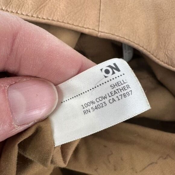 Vintage Y2K Old Navy Leather Large Tan Satchel hobo Bag Purse Single Strap Boho - Picture 8 of 13